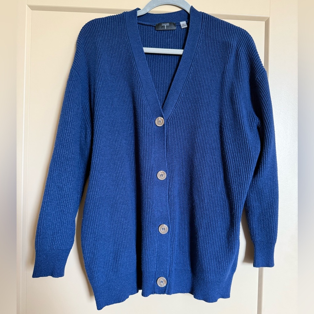 Tahari Blue Women's Cardigan Sweater